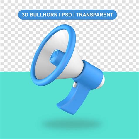 Premium Psd Blue And White Bullhorn