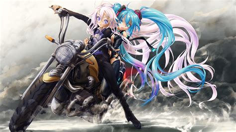 Anime Girl Riding Motorcycle 2400x1350 Wallpaper Teahub Io