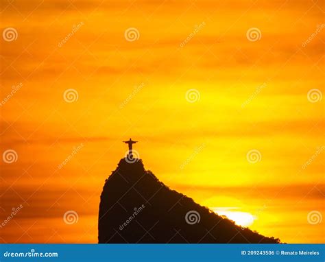 Rio De Janeiro, Brazil: 2021 - Wide Shot of Cristo Redentor (Christ the ...