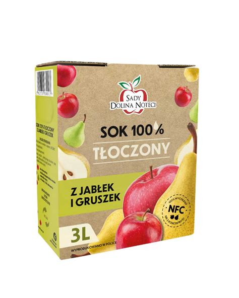 SOK 100 NFC JABŁKO GRUSZKA 3L KARTON