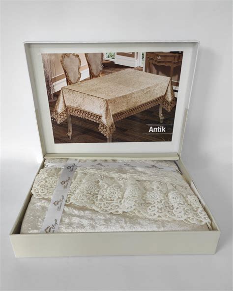 ᐉ Скатерть велюровая Maison Royale 160x260 ovale Antik Cream (CN9227 ...