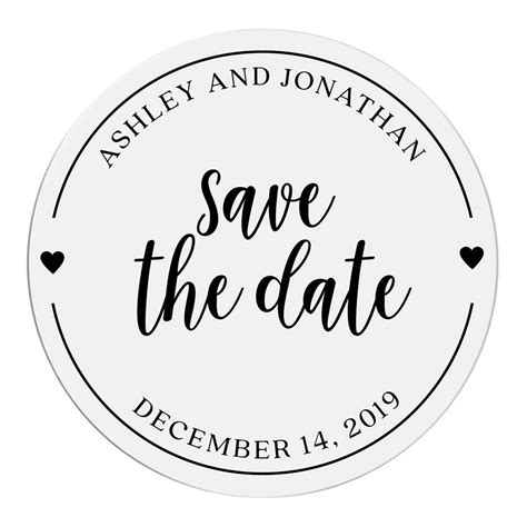 Save The Date Clear Wedding Sticker | XOXOKristen