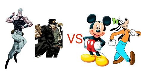 Mugen Jotaro Kujo And Jp Polnareff Vs Mickey Mouse And Goofy Youtube