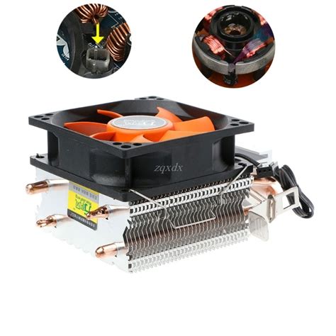 Fan Kühler Dual Heatpipe Aluminium PC CPU Kühler Lüfter Für Intel 775