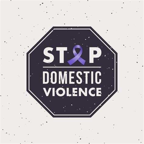 Stop Domestic Violence Stamp With Awareness Month 8285748 Vector Art