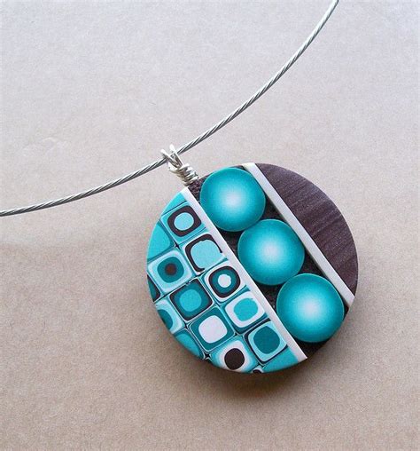 Circle Pendant By K Hernandez Polymer Clay Art Via Flickr Polymer