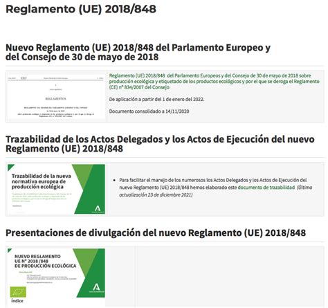 Reglamento UE de Producción Ecológica 2018 848 toda la información