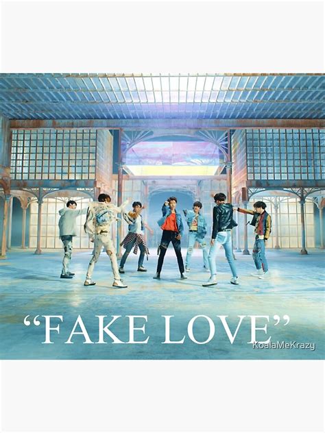 Bts Fake Love Sticker By Koalamekrazy Redbubble