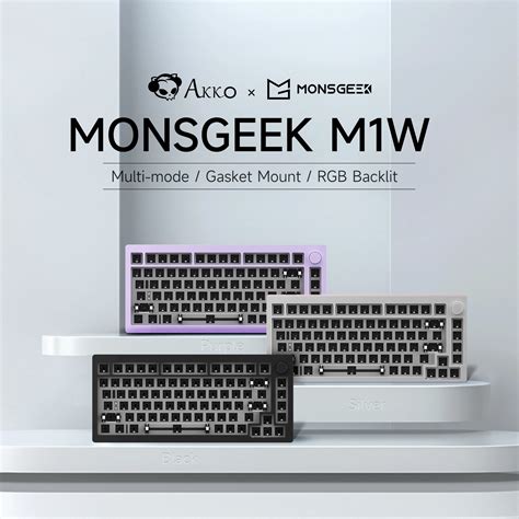 Akko Monsgeek M1W Multi Mode Barebone Kit 75 Mec Nico Alum Nio CNC