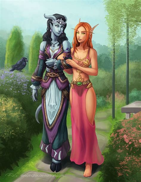 Garden Stroll Sleepingfox Warcraft Art Warcraft Characters World Of Warcraft