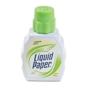 Amazon.com : Liquid Paper Stock Colors Correction Fluid, .6 Ounce, Ledger Buff PAP56601 : Liquid ...