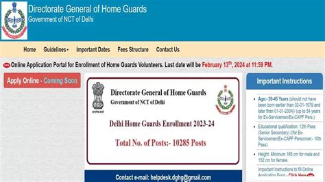 Delhi Home Guard Recruitment 2024 For 10285 Vacancies Check