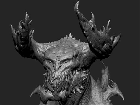 Artstation Angel Stone Demon Mathieu Aerni Demon Blur Studios