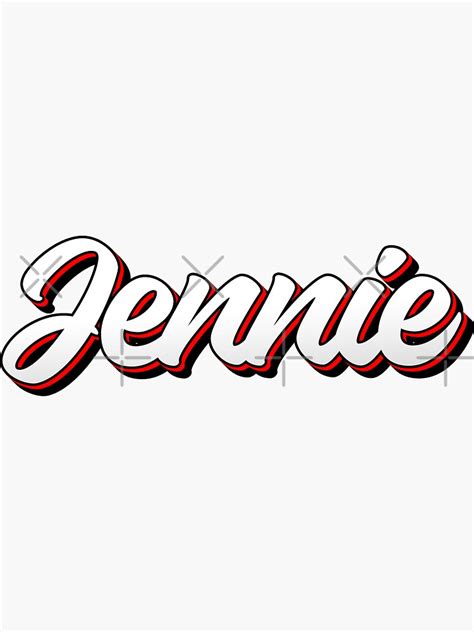 Retro Jennie Name Label Sticker For Sale By Nafilnafiz Redbubble