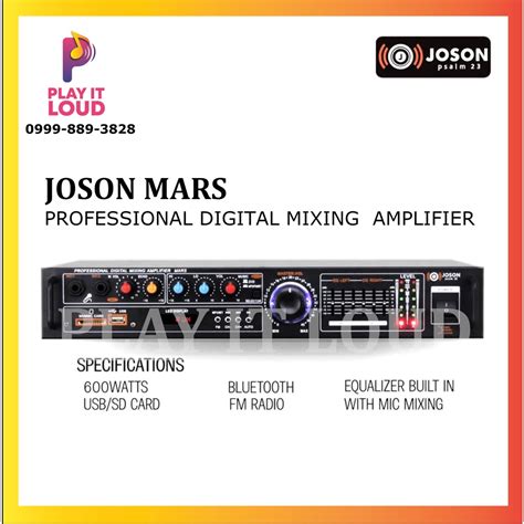 Joson Mars Professional Audio Powered Amplifier W With Equalizer