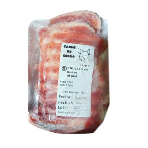 Tuambia Chuleta De Cerdo Sin Hueso Ni Piel 1 Kg AZ