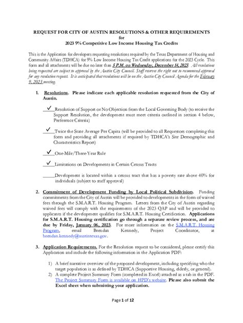 Fillable Online 2023 LIHTC Resolution Request The Sasha Pdf Fax Email