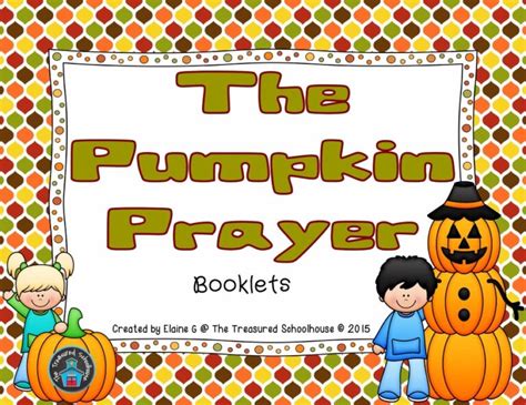 The Pumpkin Prayer Activity Pack And Booklets Bund Made By Teachers