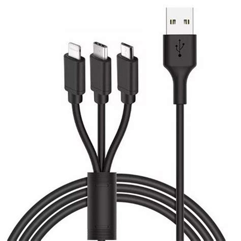 Cabo Carregador 3 Em 1 Micro Usb Tipo C Lightning Rápido Reforçado Shopee Brasil