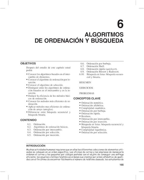 Pdf Algoritmos De Ordenaci N Y B Squeda Algoritmos Y