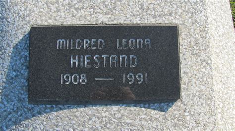 Mildred Leona Hiestand 1908 1991 Find A Grave Memorial