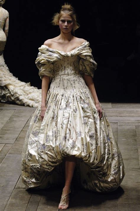 Alexander McQueen Gathered Dress Widows Of Culloden Autumn Winter