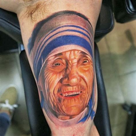 Mother Teresa Tattoo By Qtattoo Lee Post 12946 Portrait Portrait