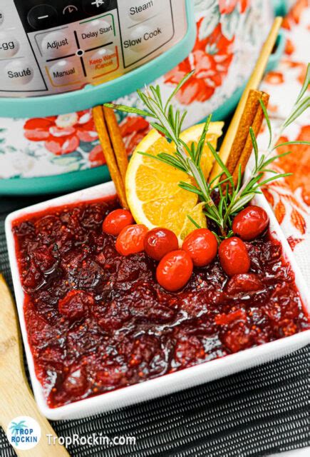 Instant Pot Cranberry Sauce | Trop Rockin