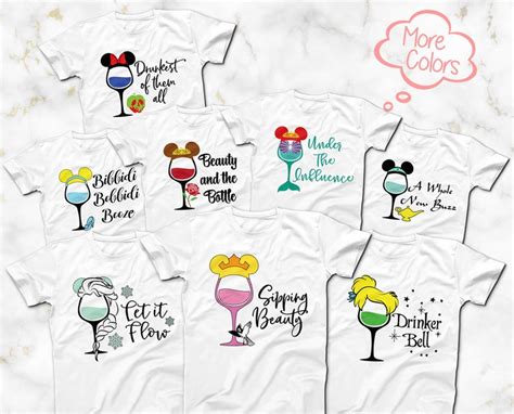 Disney Princess Drinking Wine T Shirts Jasmine Ariel Belle Etsy