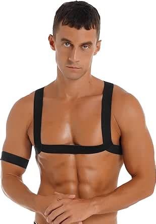Amazon ACSUSS Mens Sexy Elastic Body Chest Harness Belts Shoulder Straps Lingerie Gay