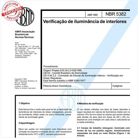 Abnt Nbr Nbr Verifica O De Ilumin Ncia De Interiores