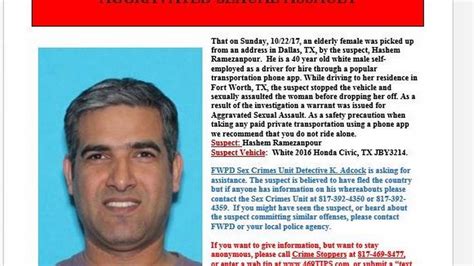 Texas Ride Hailing Driver Sexually Assaulted Woman Police Say Fort