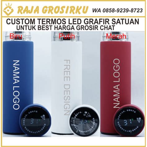 Jual Custom Termos Tumbler Led Suhu Temperatur Smart Cup Ml Grafir