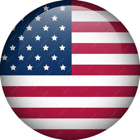 bouton drapeau usa embleme des etats unis symbole du drapeau vectoriel