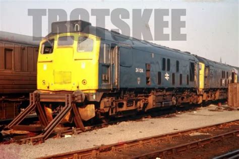 35mm Slide Br British Rail Diesel Loco Class 24 24124 Haymarket 1976 Original £21 00 Picclick Uk