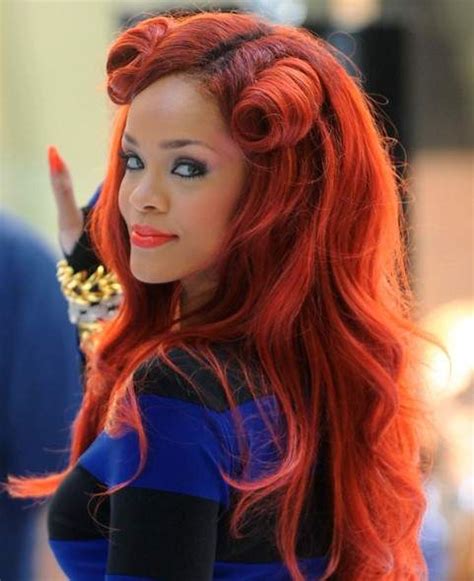 Celebrity Hairstyle Ideas For Women Rihanna Red Hairstyles