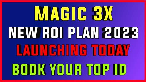 Magic 3X Plan Latest Mlm Plan 2023 New Launch Mlm Company 2023