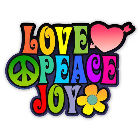 Cs Love Peace Joy Color Sticker