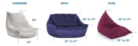 Bean Bag Dimensions Different Sizes And Chart