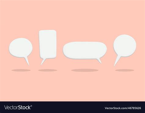 3d Speech Bubble Chat Icon Collection Set Poster Vector Image