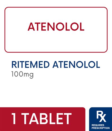 Atenolol 100mg Tablet Ritemed Rose Pharmacy Medicine Delivery