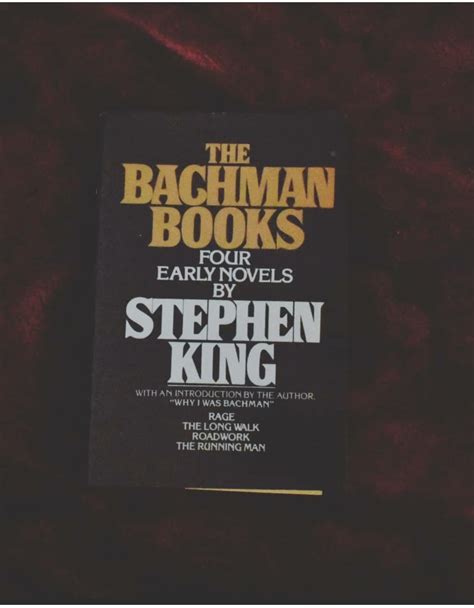 I found a copy of The Bachman Books at a secondhand bookstore. I can ...