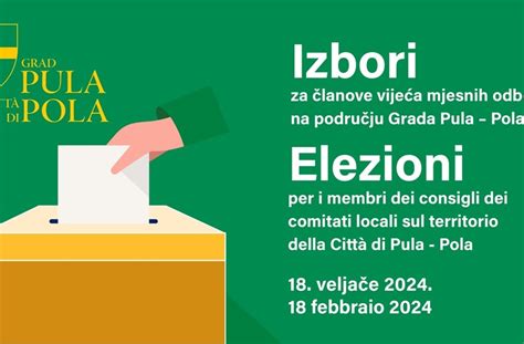 U nedjelju 18 veljače izbori za članove vijeća mjesnih odbora Grad Pula