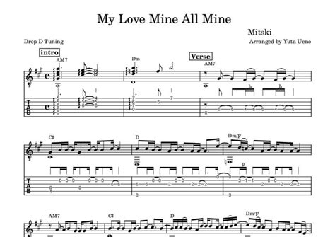 My Love Mine All Mine Mitski Fingerstyle Guitar Easy Tab Yuta Ueno