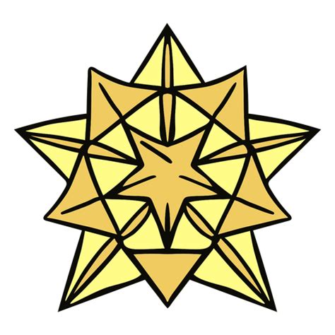 Diseño Png Y Svg De Ilustración De Estrella Grande De Origami Para