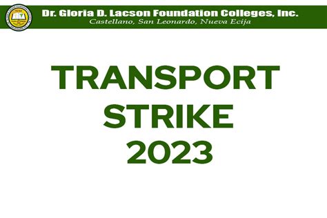 Transport Strike 2023 - Gloria Lacson Colleges