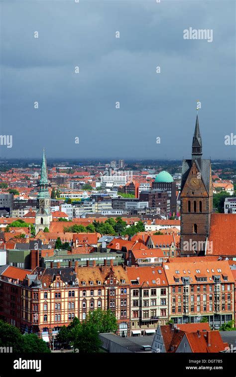 City View With The Marktkirche Church In The Old Town Hannover Lower