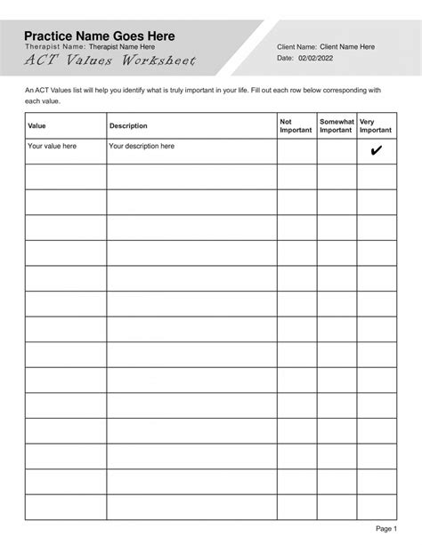 ACT Therapy Worksheets Bundle Editable Fillable Printable PDFs