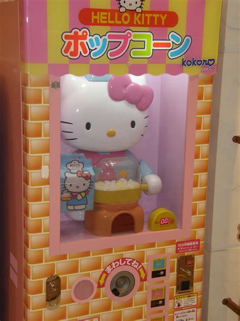 Hello kitty popcorn vending machine – Artofit