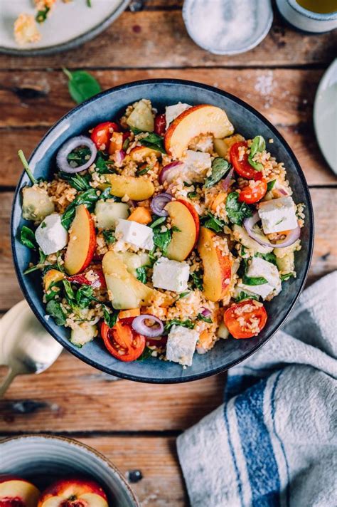 Bulgursalat Mit Feta Und Nektarinen Ein Leichter Sommersalat